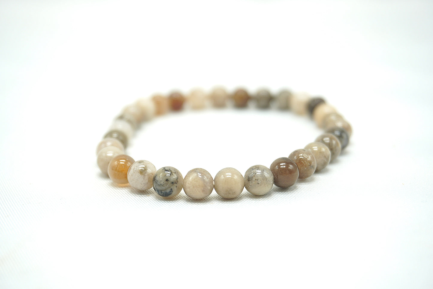 BRACELET AGATE DENDRITIQUE 6MM