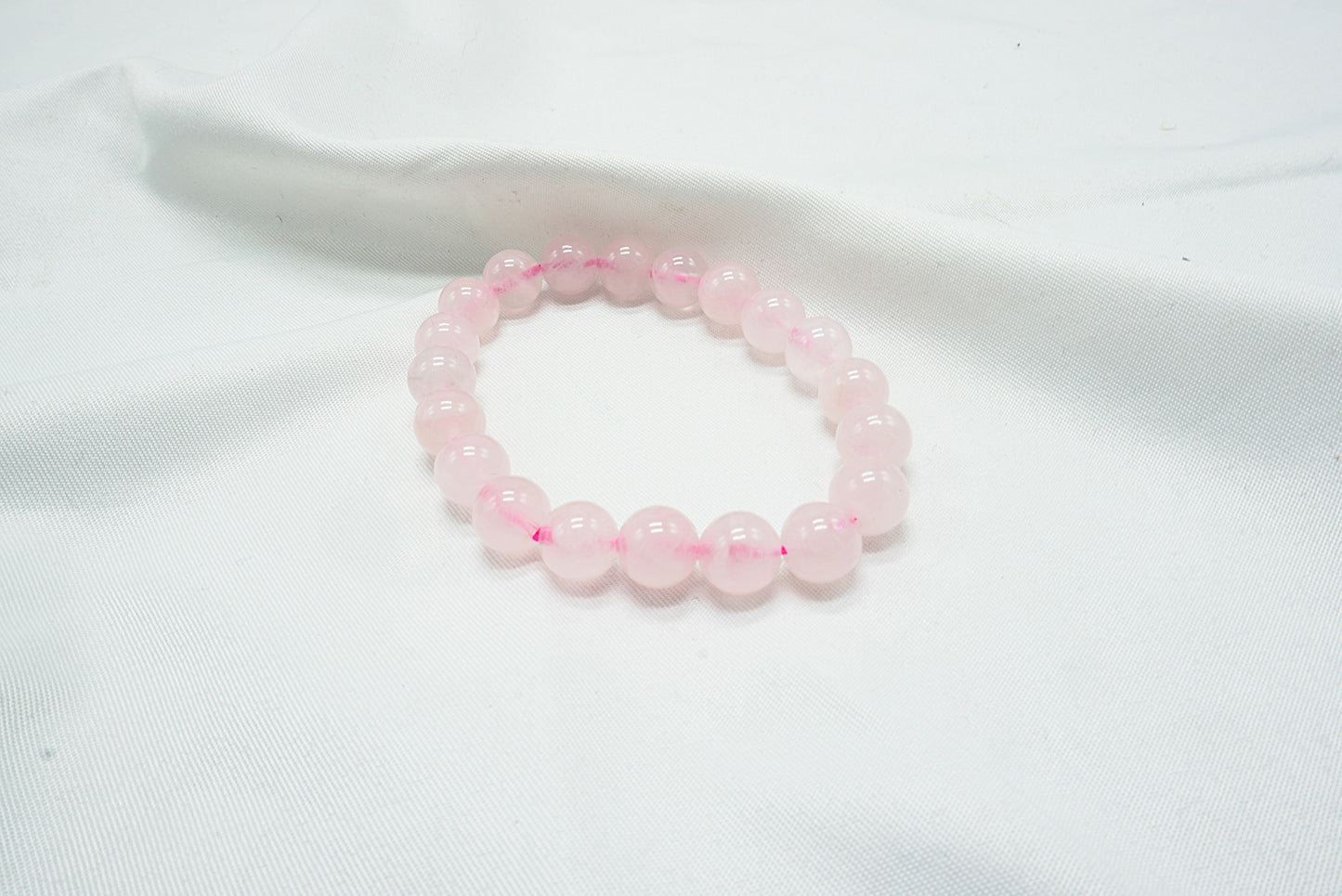 BRACELET QUARTZ ROSE 8MM TAILLE ENFANT