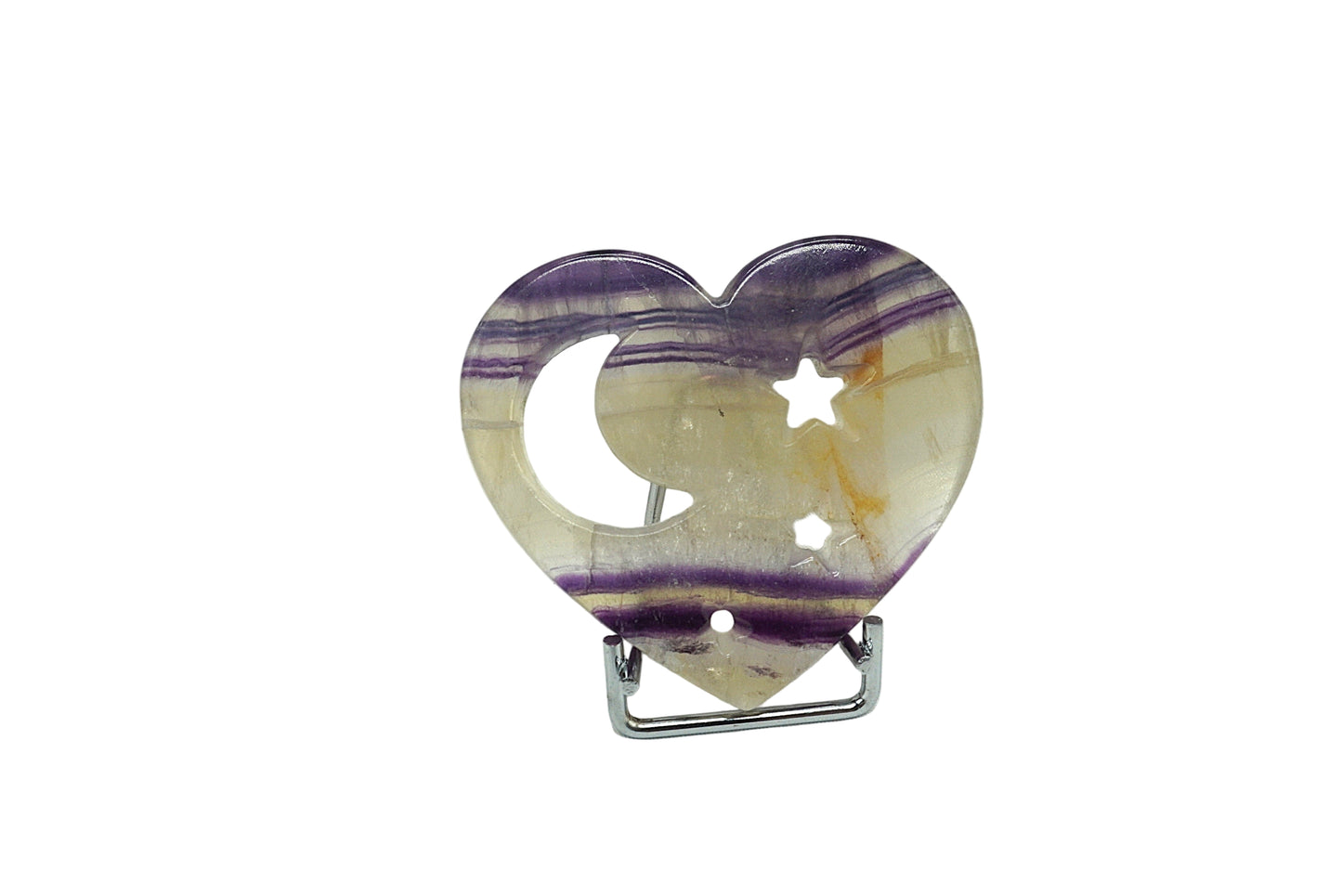 COEUR SCULPTÉ FLUORITE