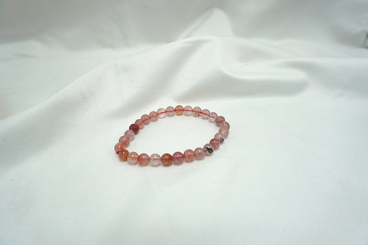BRACELET QUARTZ FRAISE (MORANGO) 6MM