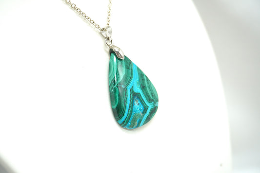 PENDENTIF CHRYSOCOLLE MALACHITE (ref 1)
