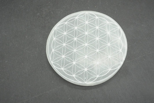 SELENITE PLAQUE RECHARGEMENT FLEUR DE VIE