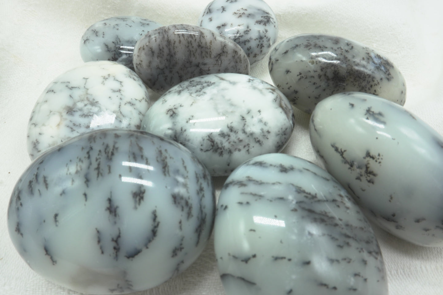 GALET AGATE DENDRITIQUE