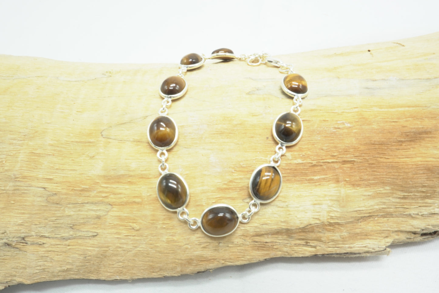 BRACELET ARGENT OEIL DE TIGRE