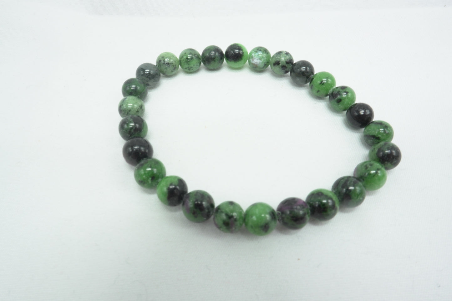 BRACELET RUBIS SUR ZOISITE 8MM