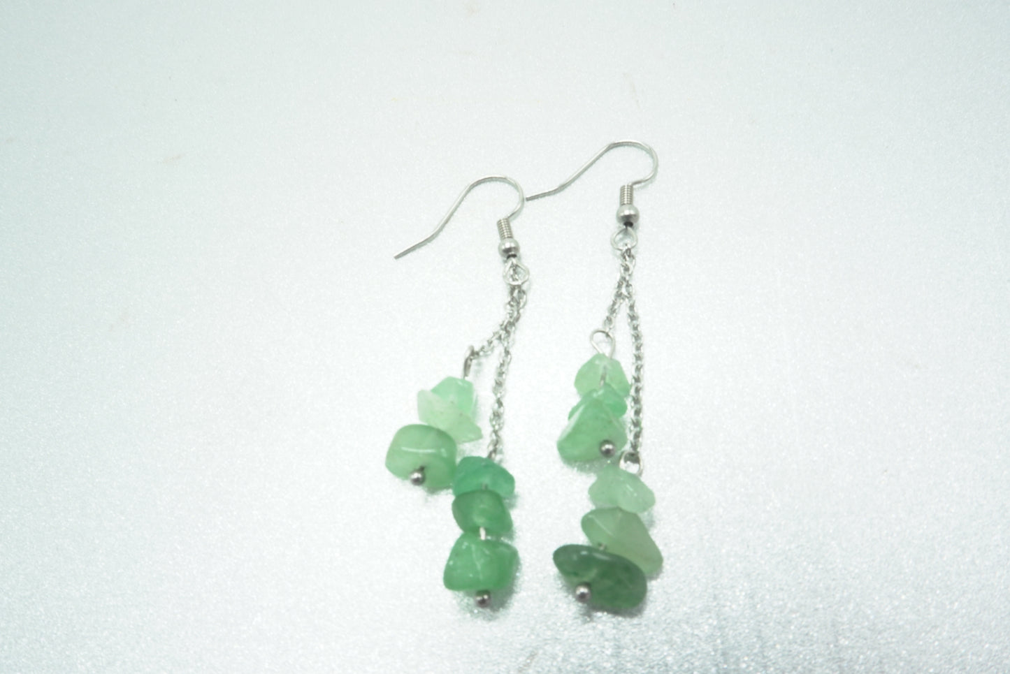 BOUCLES D'OREILLES BAROQUE AVENTURINE VERTE