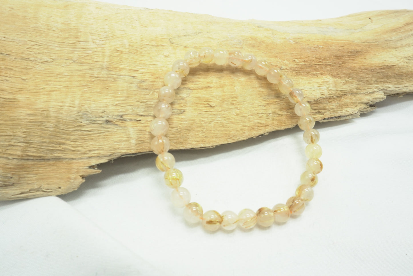 BRACELET QUARTZ RUTILE 6MM