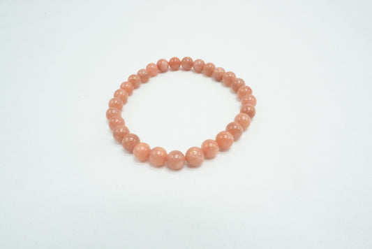 BRACELET PIERRE DE LUNE ROSE 6MM
