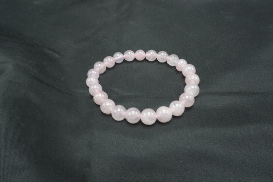 BRACELET QUARTZ ROSE 8MM