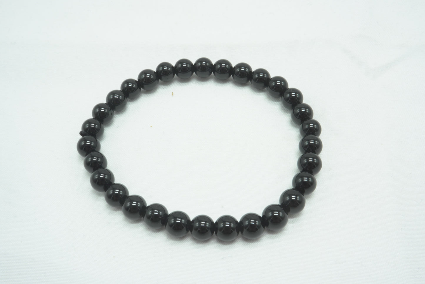 BRACELET OBSIDIENNE NOIRE 6MM