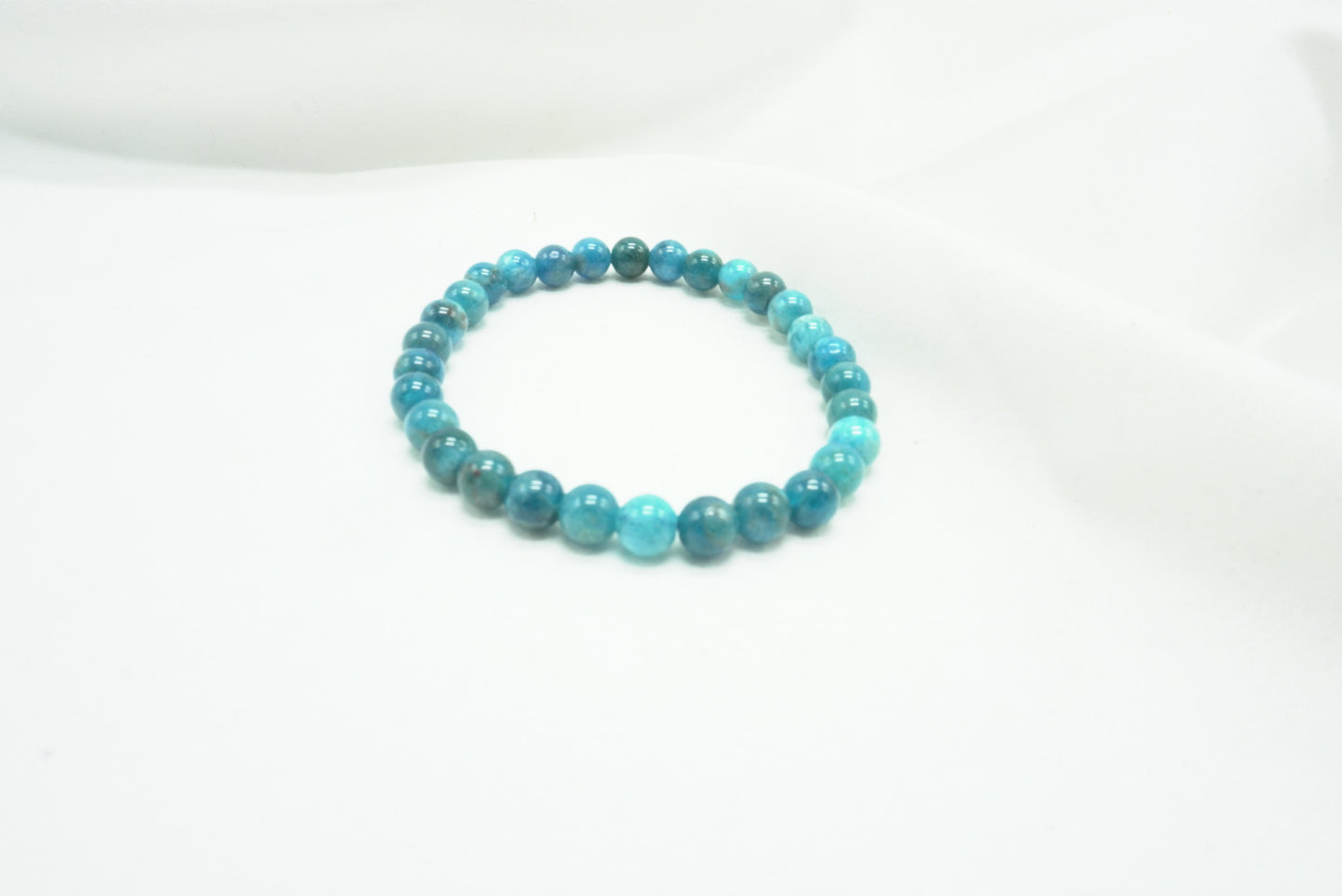 BRACELET APATITE BLEUE 6MM