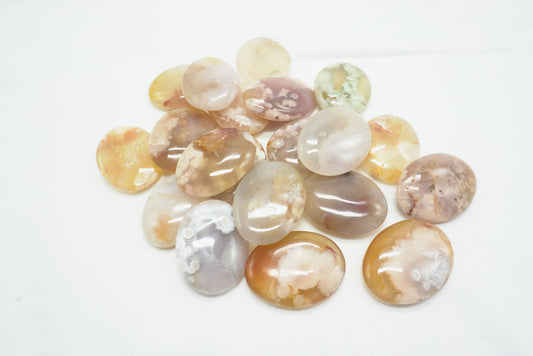 GALET PLAT AGATE FLEUR