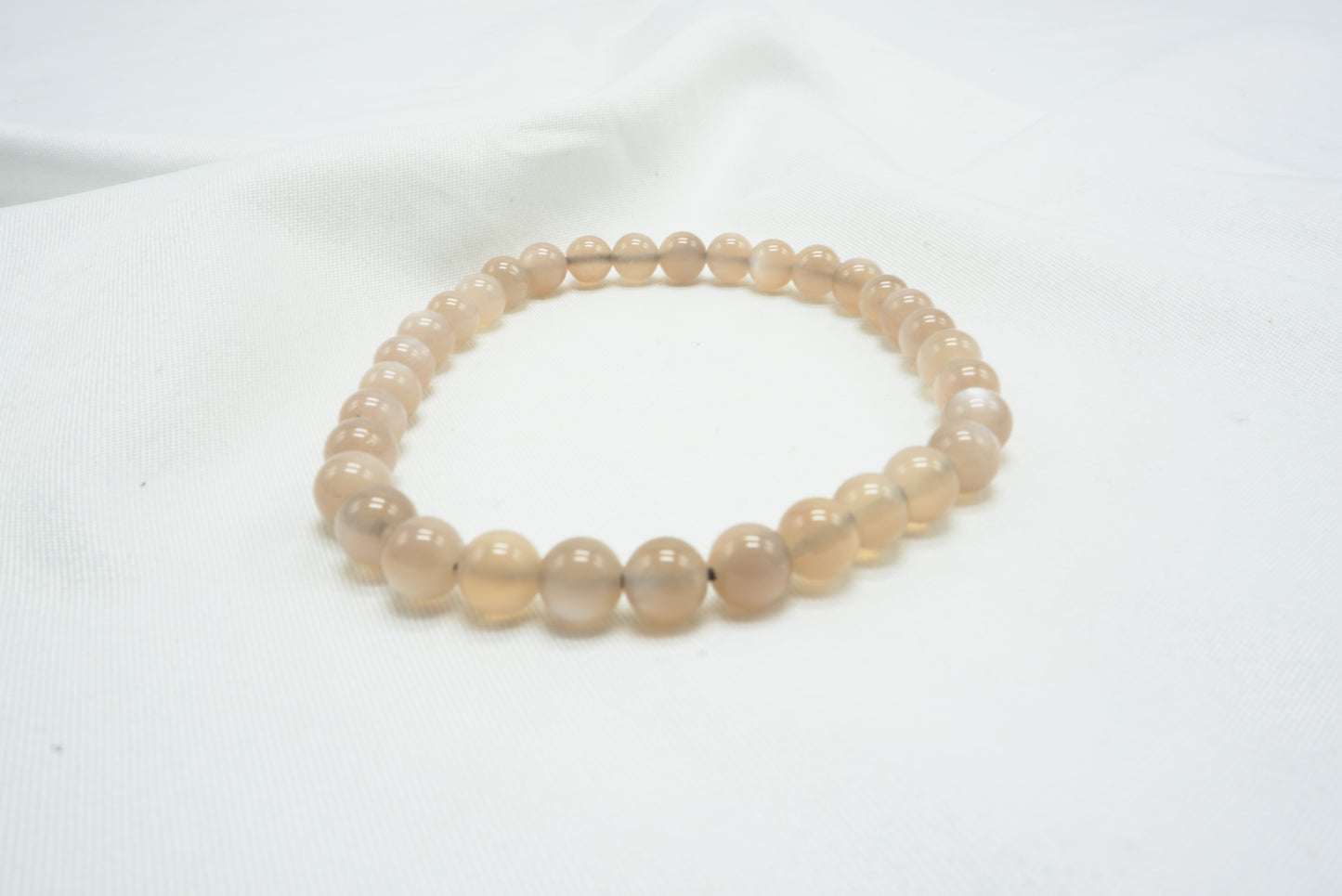 BRACELET PIERRE DE LUNE BRUNE 6MM