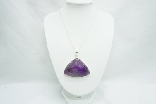 PENDENTIF AMETHYSTE TRAPICHE ARGENT (ref 1)