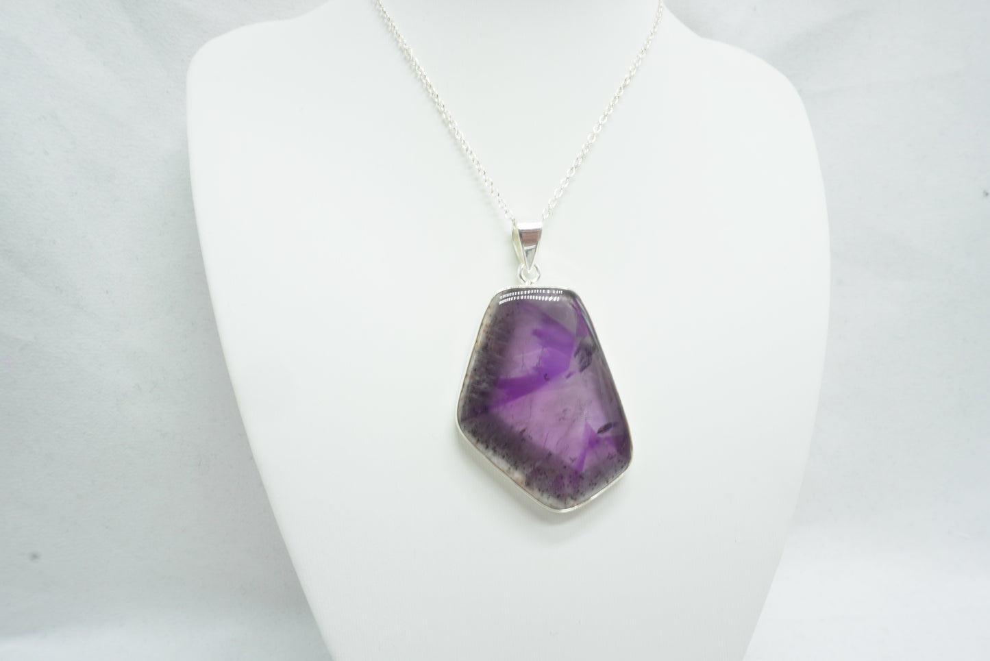 PENDENTIF AMETHYSTE TRAPICHE ARGENT (ref 3)