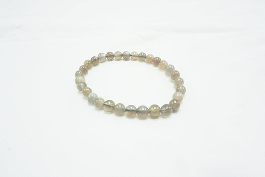 BRACELET PIERRE DE LUNE BEIGE 6MM
