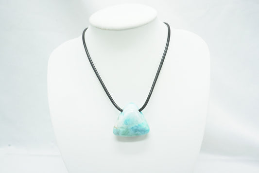 PENDENTIF PIERRE PERCEE LARIMAR