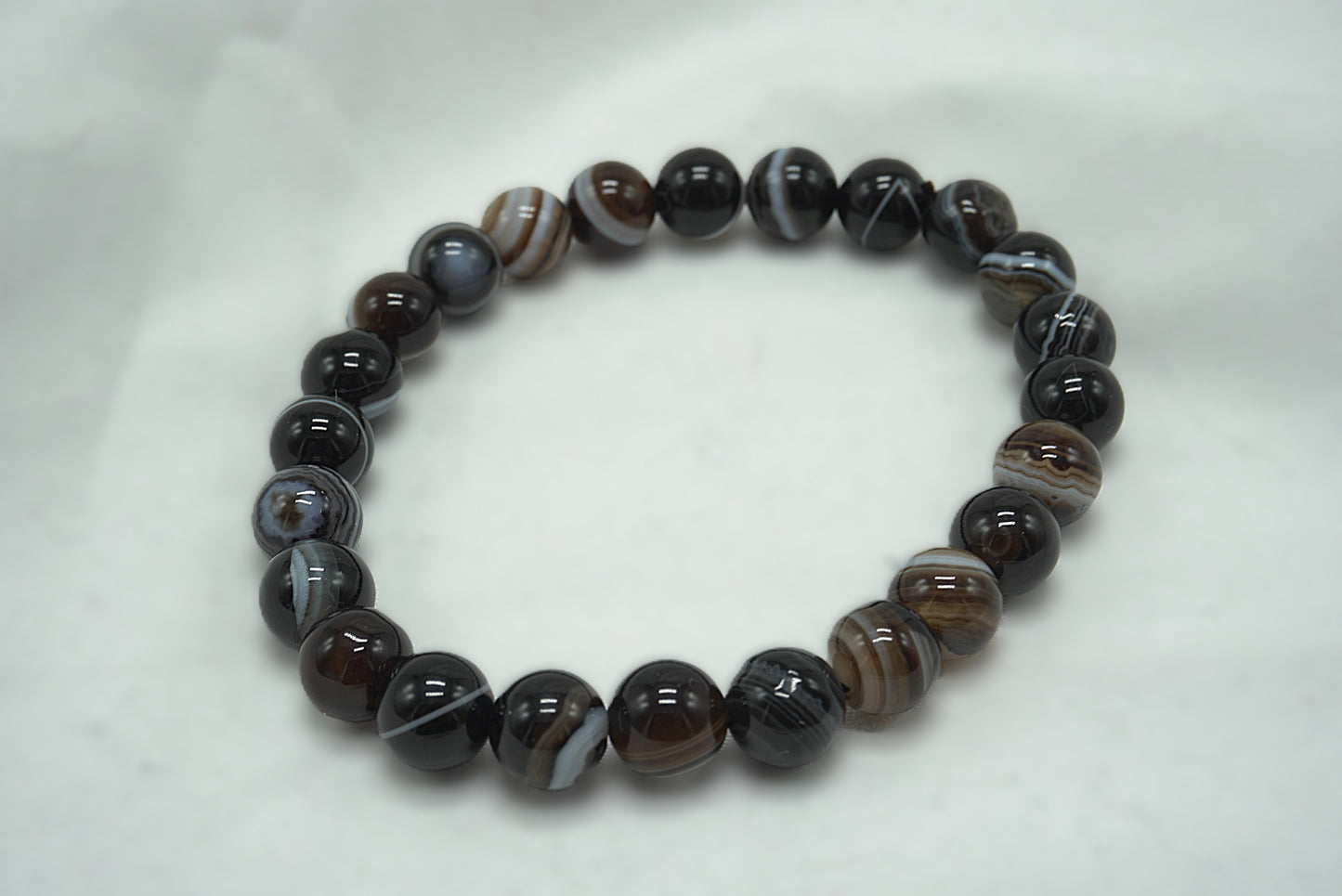 BRACELET AGATE OEIL 8MM