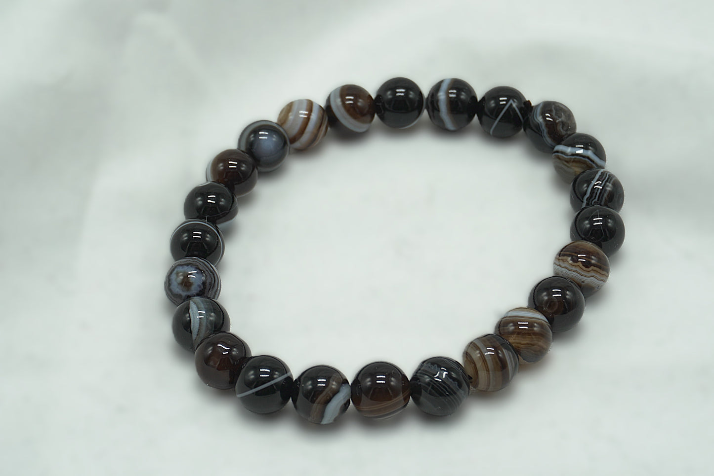 BRACELET AGATE OEIL 8MM