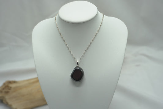 PENDENTIF PIERRE ROULEE HEMATITE