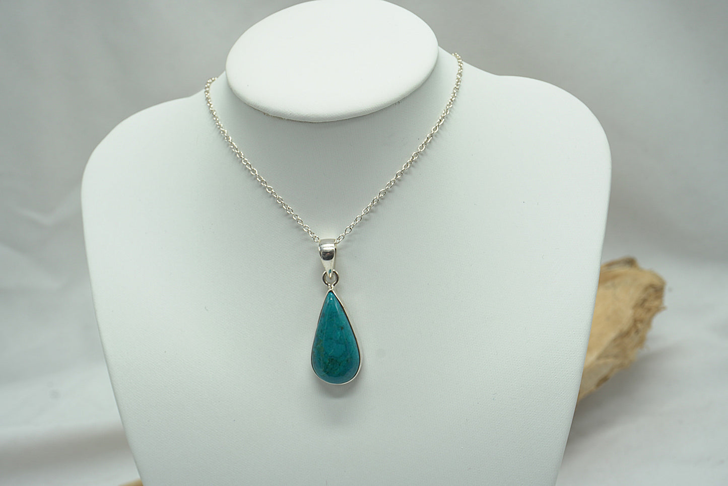 PENDENTIF CHRYSOCOLLE SERTI ARGENT (5 grammes)