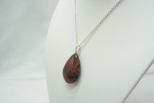 PENDENTIF OBSIDIENNE ACAJOU