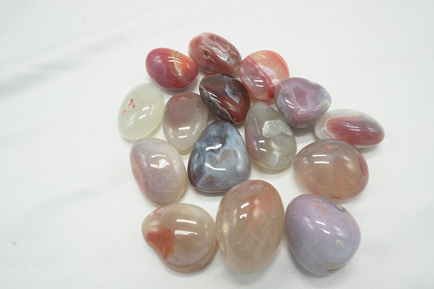 PIERRE ROULEE AGATE BOTSWANA ROUGE
