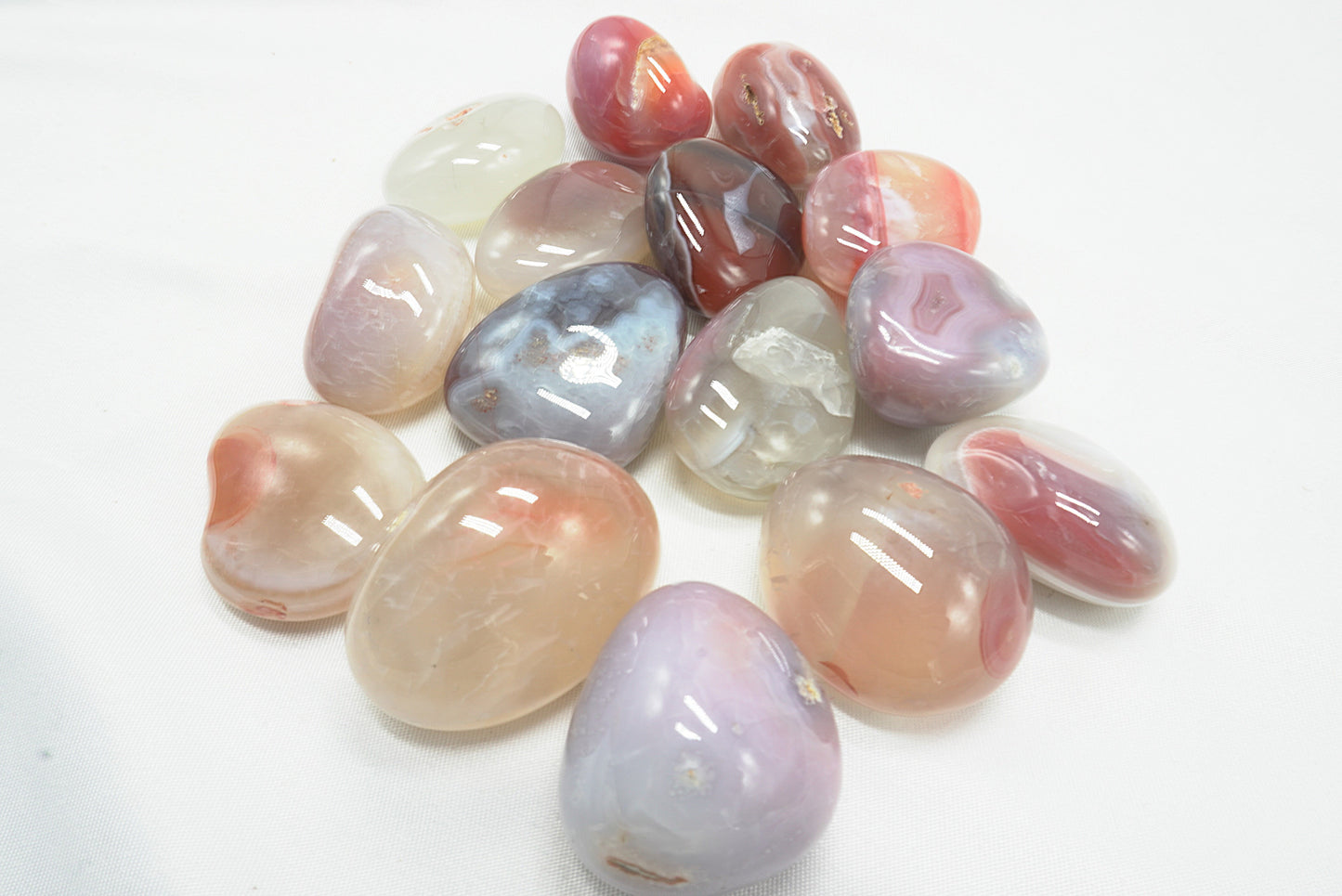 PIERRE ROULEE AGATE BOTSWANA ROUGE