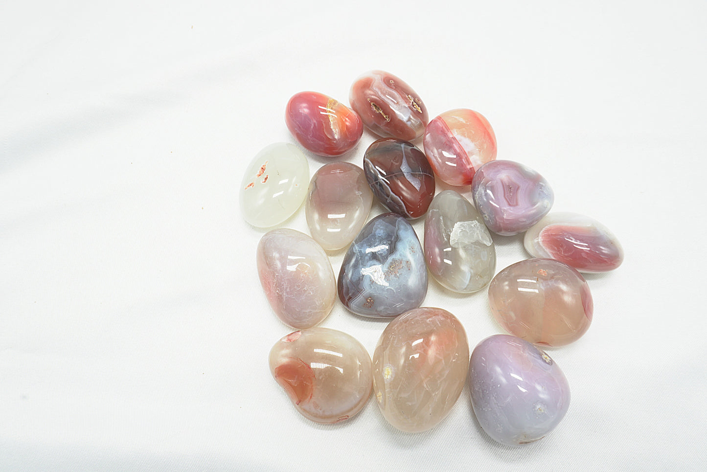 PIERRE ROULEE AGATE BOTSWANA ROUGE