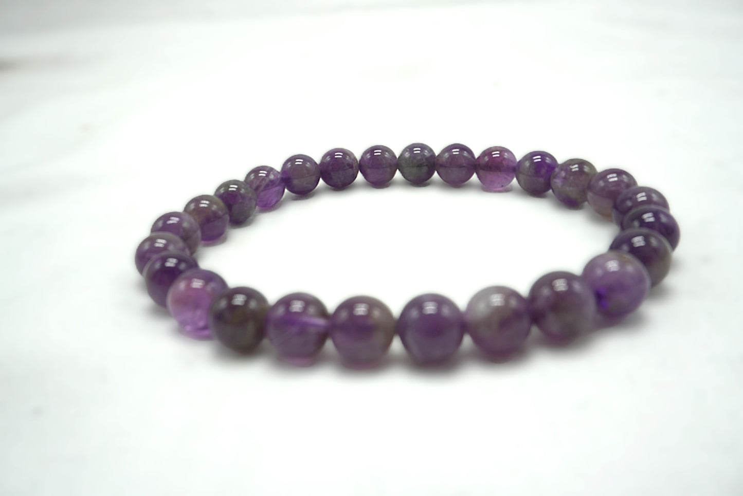 BRACELET AMETHYSTE 8MM (grande taille)