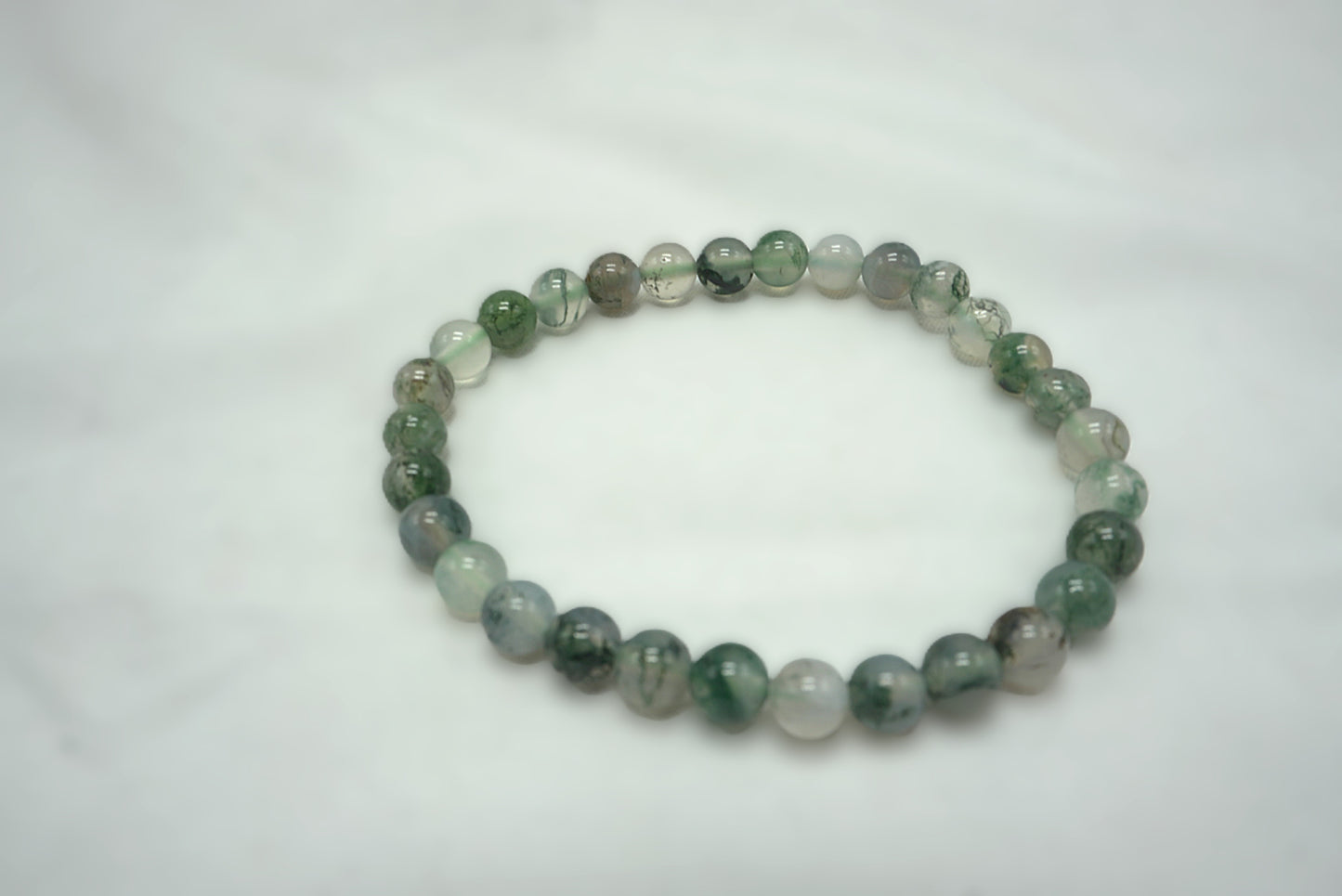 BRACELET AGATE MOUSSE 6MM