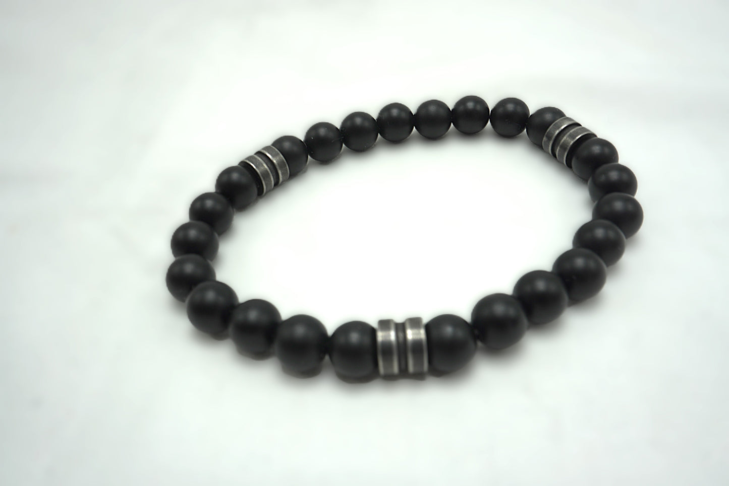 BRACELET ONYX 8MM grande taille