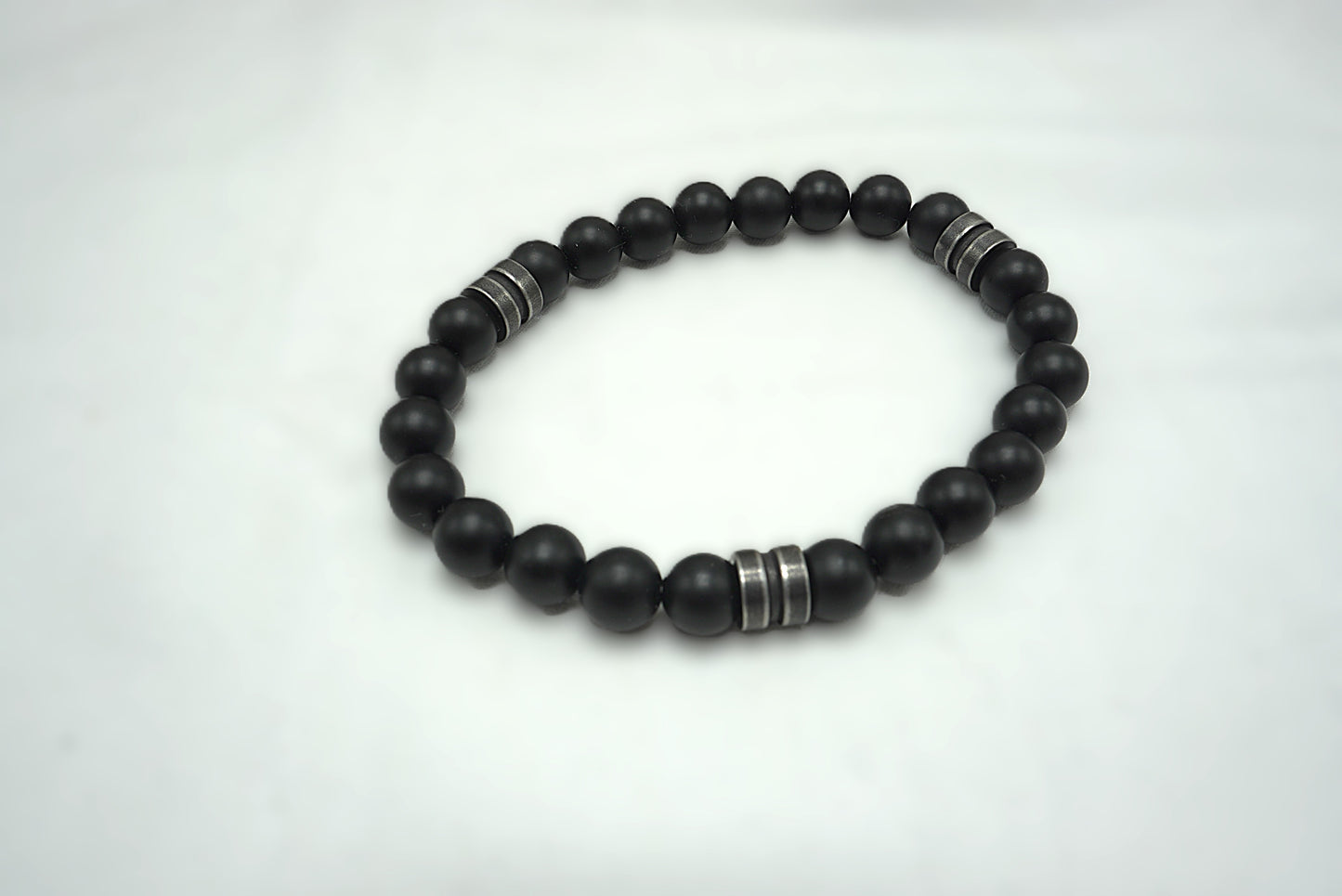 BRACELET ONYX 8MM grande taille