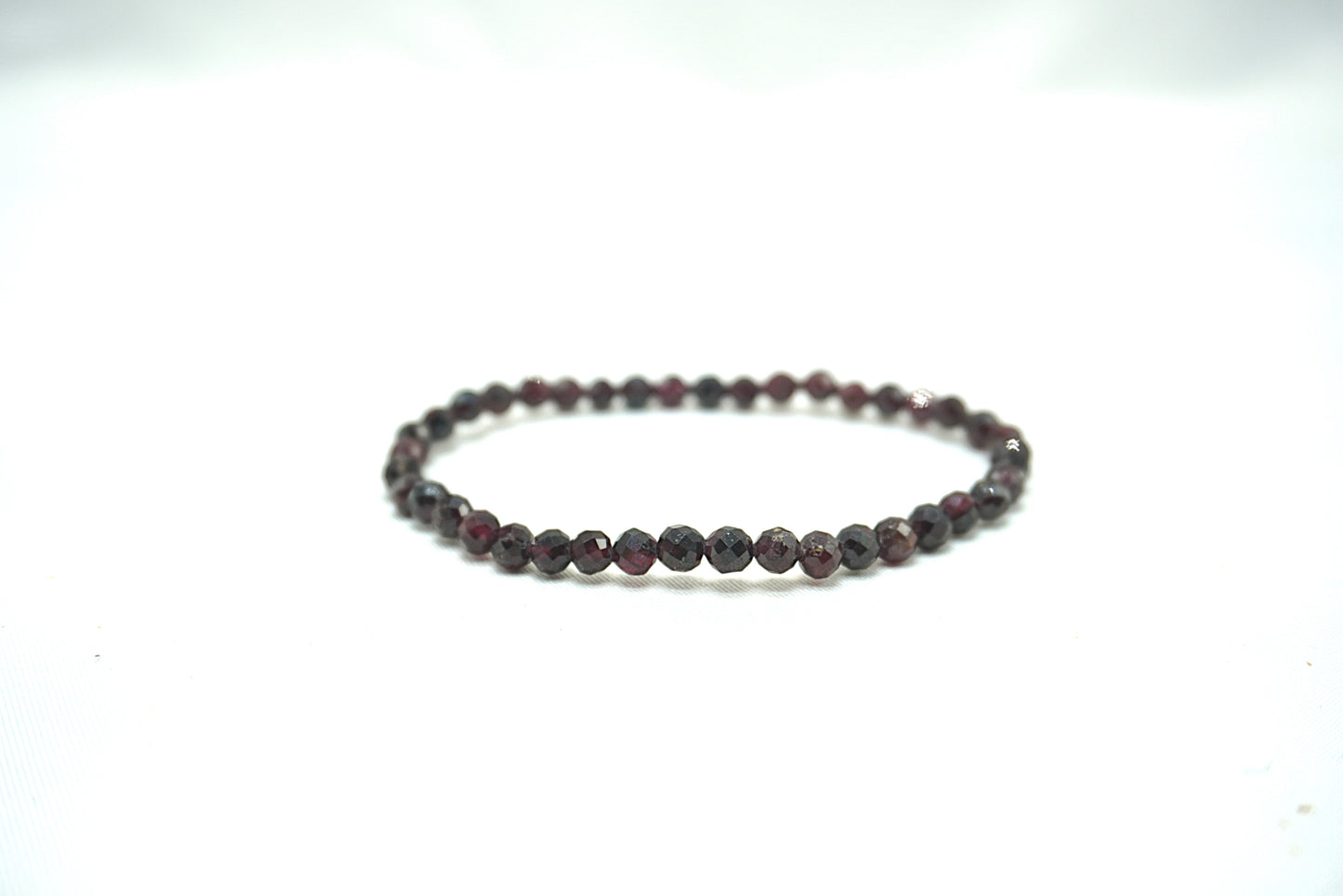 BRACELET GRENAT ROUGE FACETTE 4MM