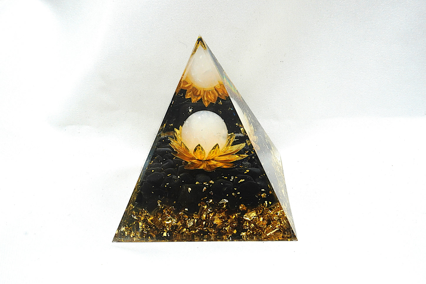 ORGONITE LOTUS QUARTZ ROSE OBSIDIENNE NOIRE