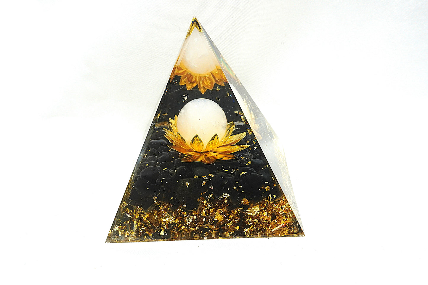 ORGONITE LOTUS QUARTZ ROSE OBSIDIENNE NOIRE