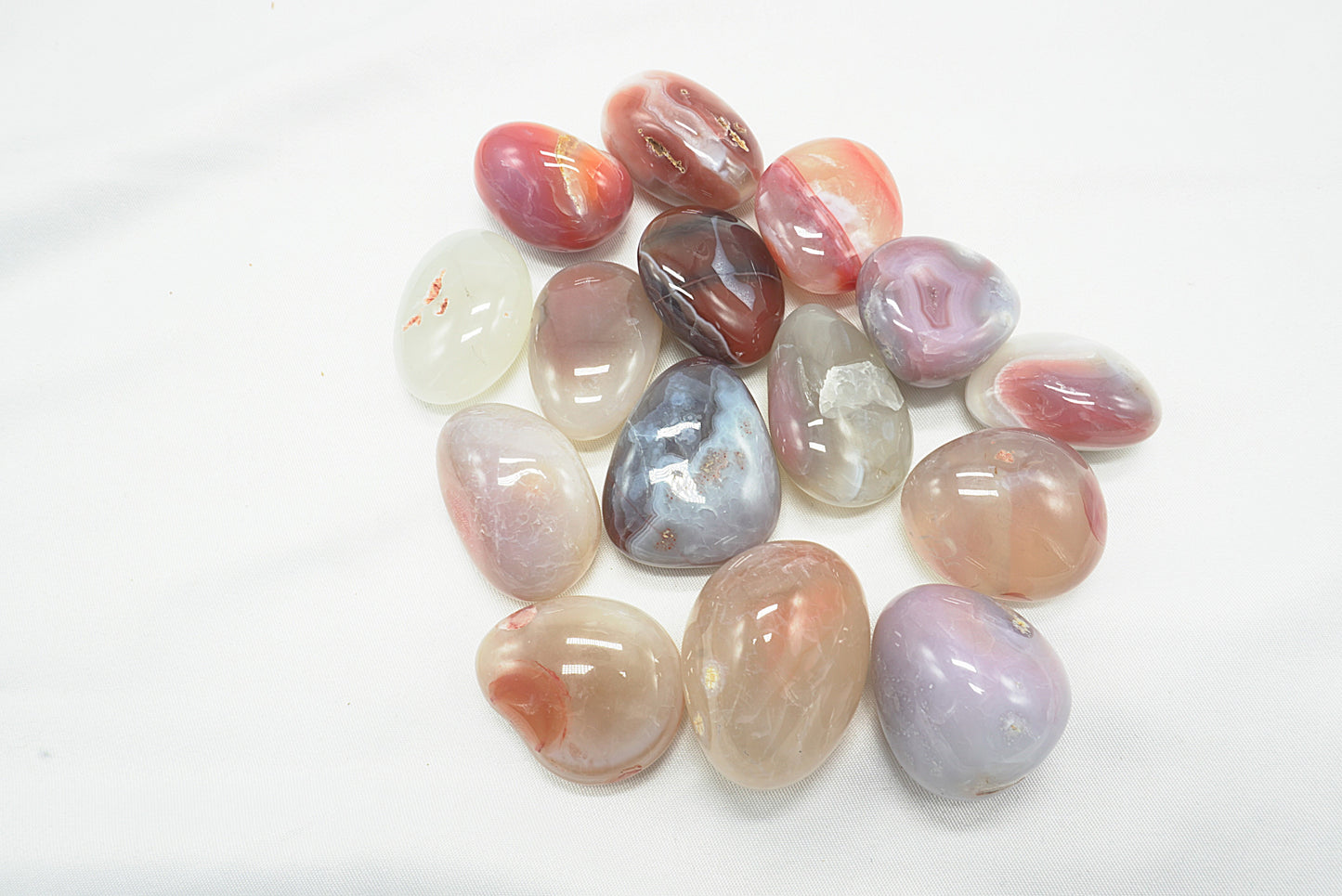 PIERRE ROULEE AGATE BOTSWANA ROUGE