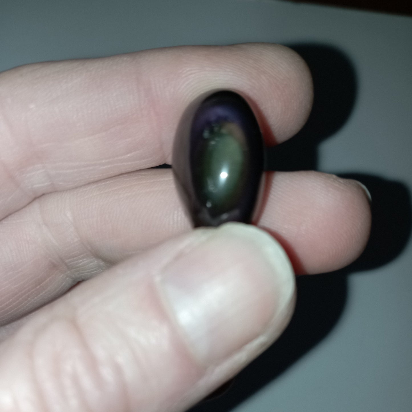 PIERRE ROULEE OBSIDIENNE OEIL CELESTE