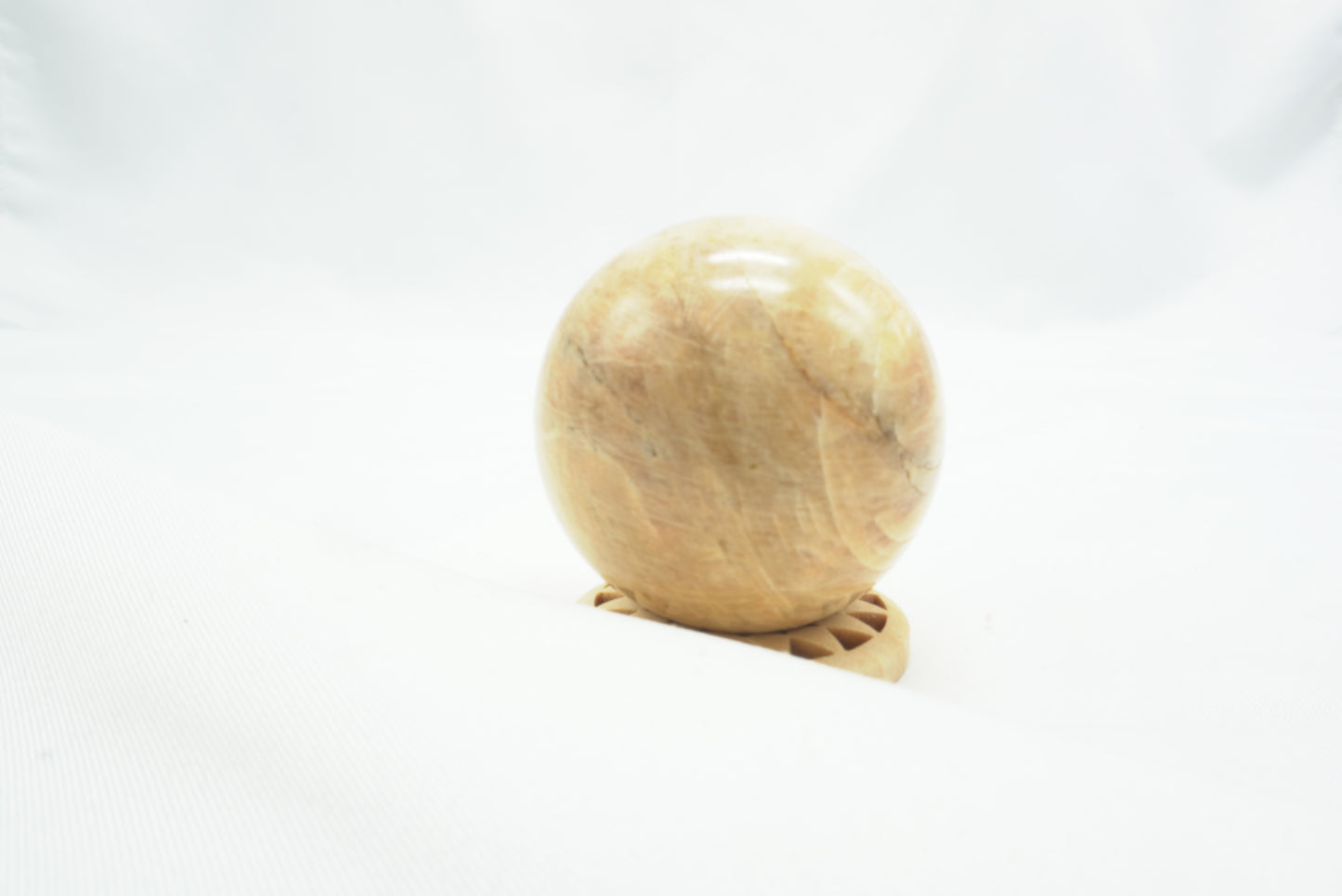 SPHERE PIERRE DE LUNE BEIGE ORANGEE