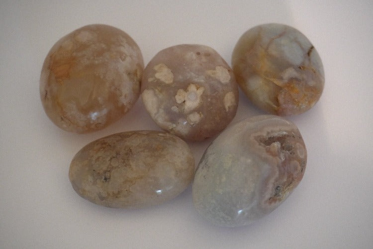 GALET AGATE FLEUR XL