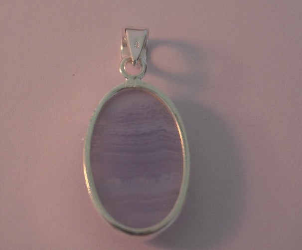 PENDENTIF AGATE RUBANEE SERTI ARGENT