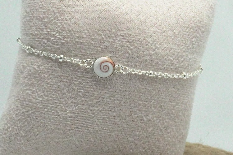 BRACELET PLAQUE ARGENT OEIL DE SAINTE LUCIE MEDITERRANEE