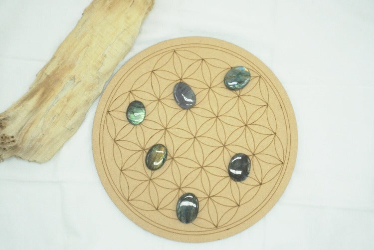 PLATEAU ROND EN BOIS RECHARGEMENT FLEUR DE VIE