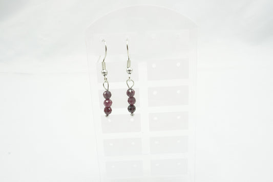 BOUCLES D'OREILLES GRENAT ALMANDIN