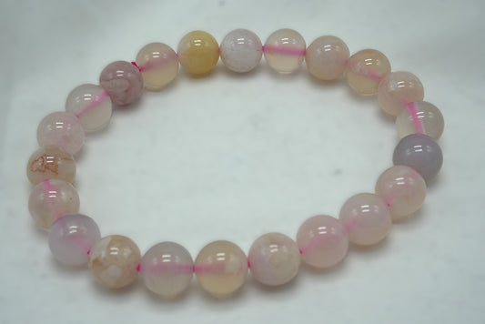 BRACELET AGATE FLEUR 8MM