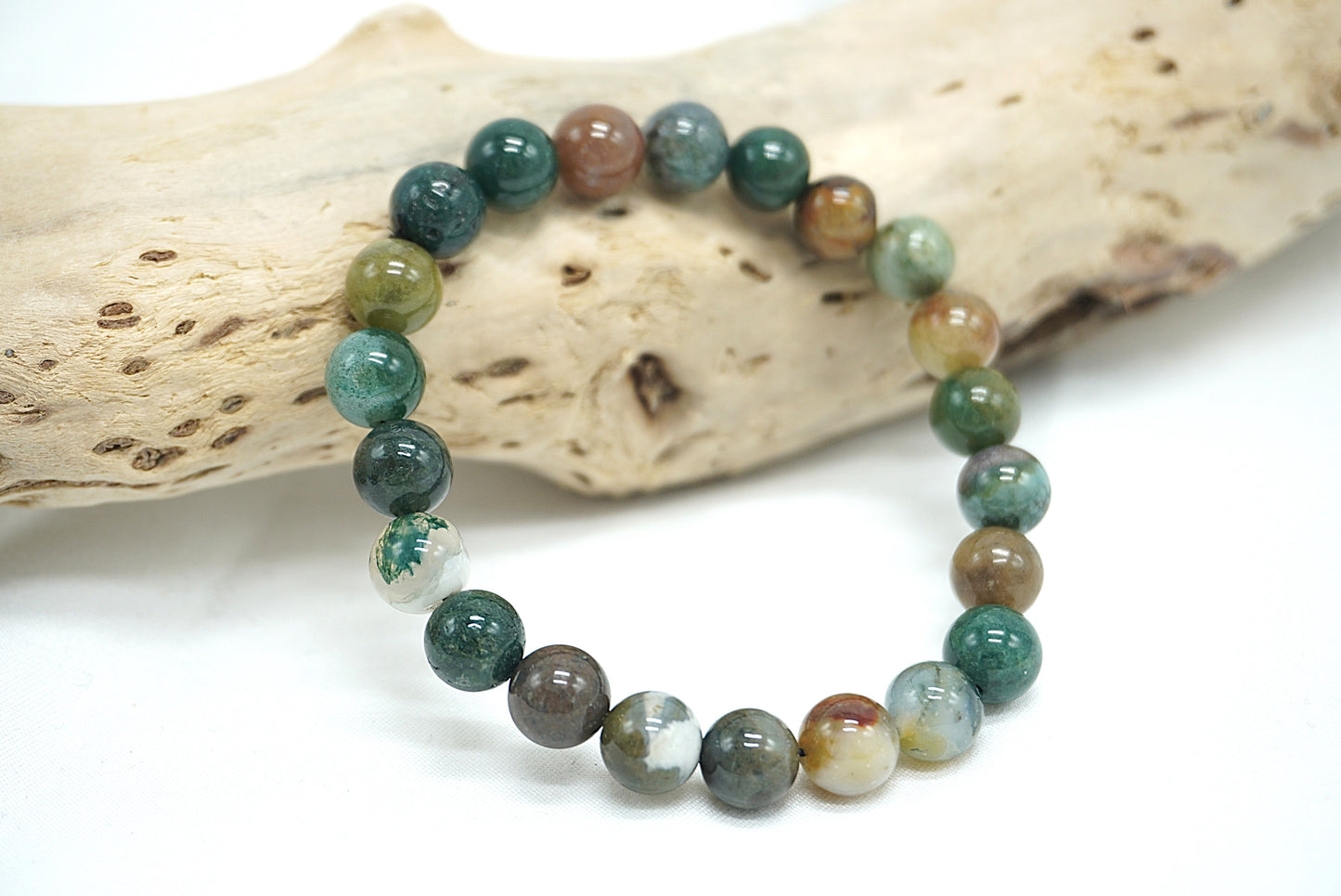 BRACELET AGATE INDIENNE 8MM