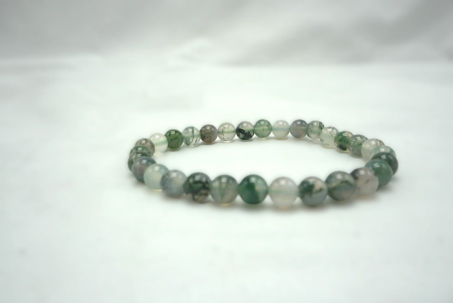 BRACELET AGATE MOUSSE 6MM
