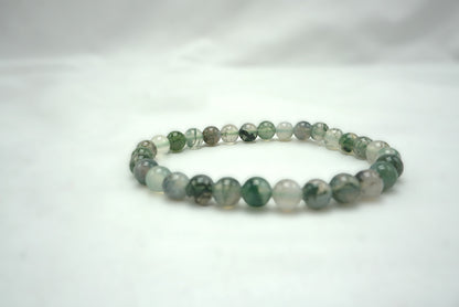 BRACELET AGATE MOUSSE 6MM
