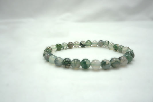 BRACELET AGATE MOUSSE 6MM