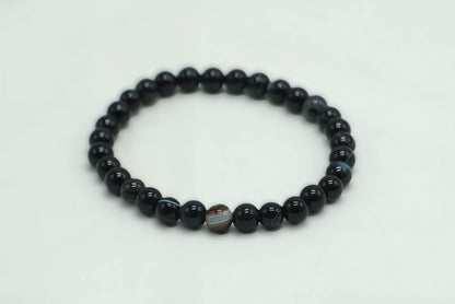 BRACELET AGATE OEIL 6MM